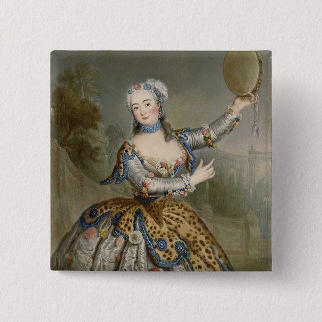 Barbara Campanini 2 Inch Square Button (Front)