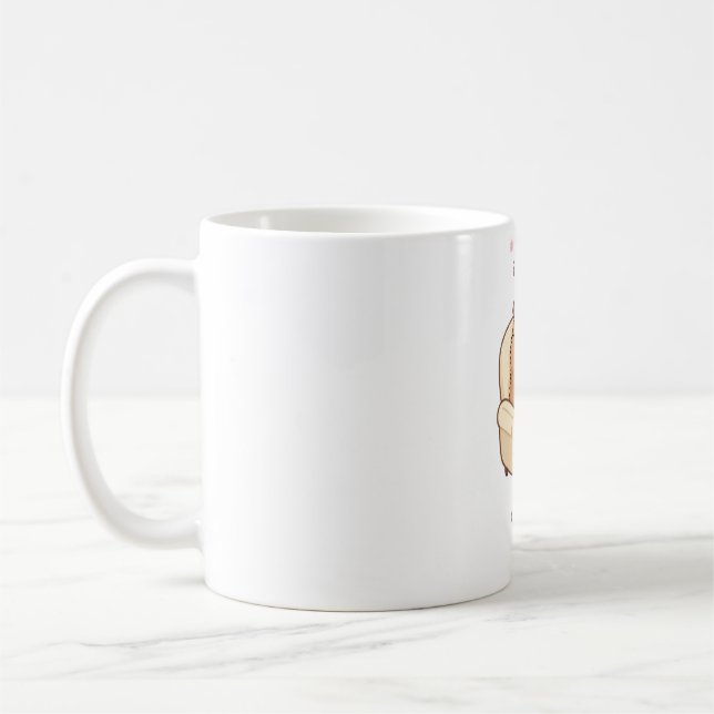 Barbara Capybara Reading Book Cute Cozy Mug (Left)