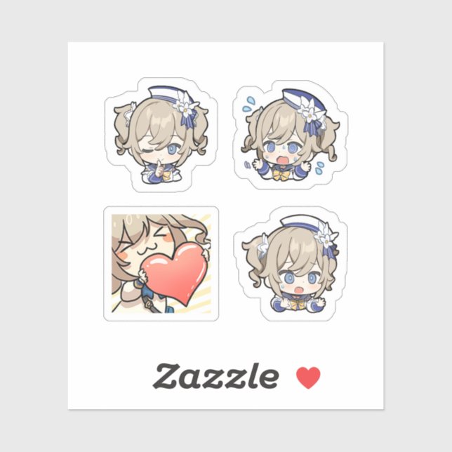 Barbara Genshin Impact 4 Pack Sticker Sheet Extra  (Sheet)