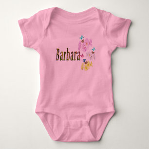 Barbara, Girls Name Logo, Baby Bodysuit