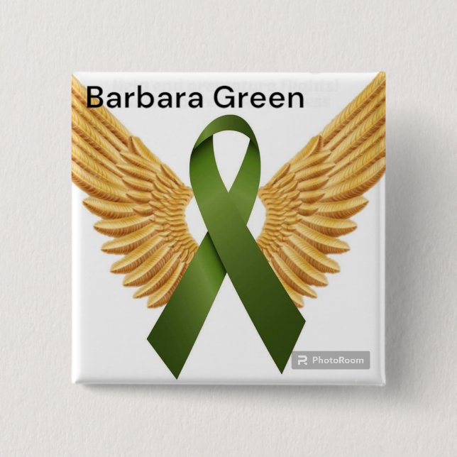 Barbara Green  2 Inch Square Button (Front)