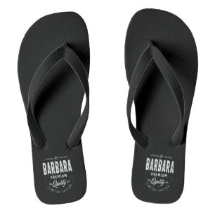Barbara Personalized Name Birthday Gift Flip Flops
