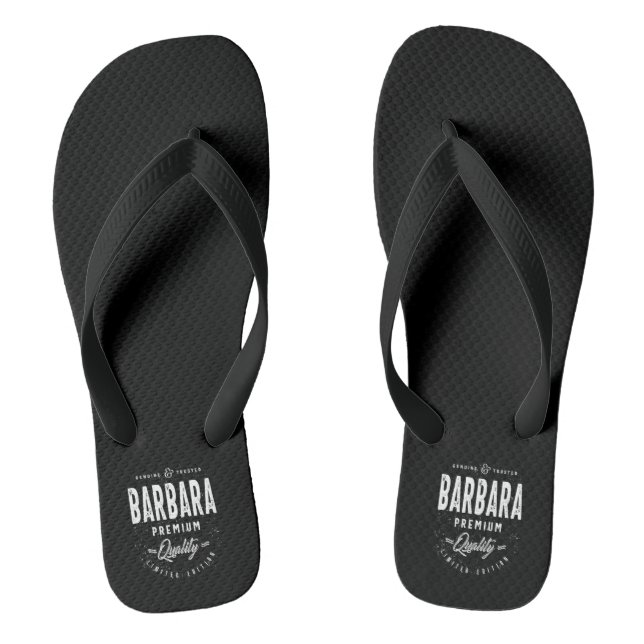 Barbara Personalized Name Birthday Gift Flip Flops (Footbed)