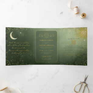 Barbara + Tim Trifold Wedding Invitation R14