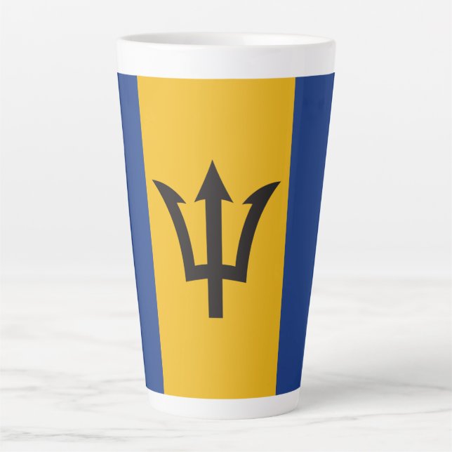 Barbarian Bajan Flag Total Coverage  Latte Mug (Front)