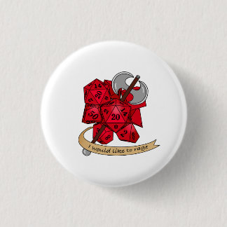 Barbarian Dice Design 1 Inch Round Button
