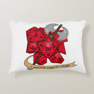 Barbarian Dice Design Accent Pillow