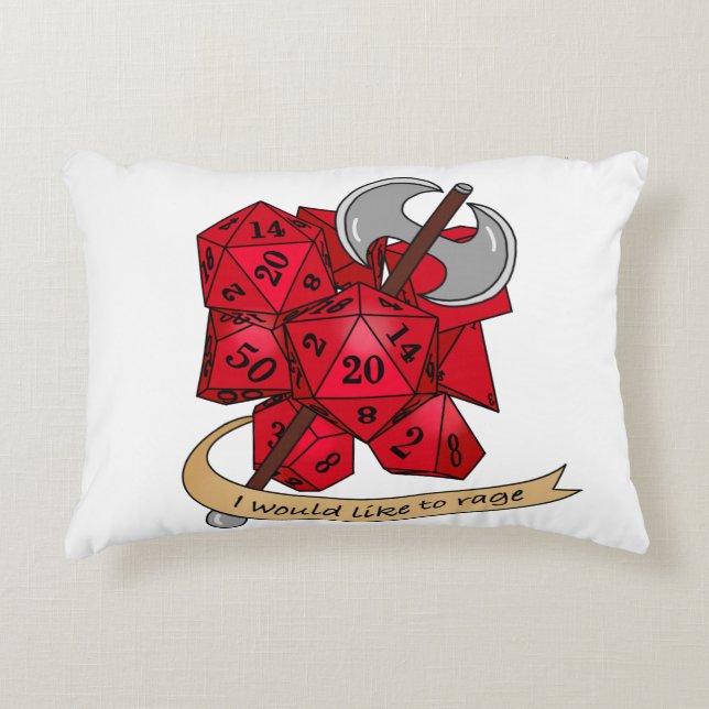 Barbarian Dice Design Accent Pillow (Front)