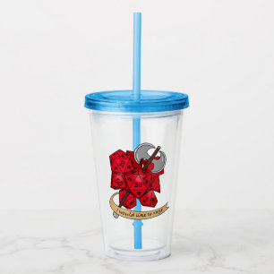 Barbarian Dice Design Acrylic Tumbler