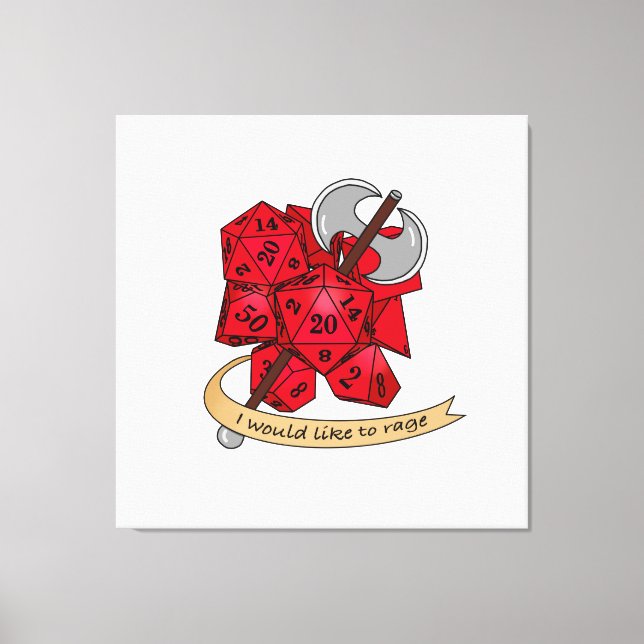 Barbarian Dice Design Canvas Print (Front)