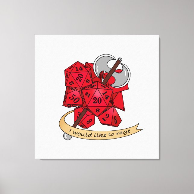 Barbarian Dice Design Canvas Print (Front)