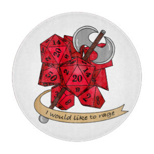Barbarian Dice Design Cutting Board
