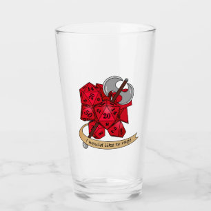 Barbarian Dice Design Glass