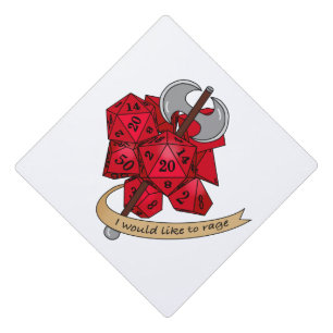 Barbarian Dice Design Graduation Cap Topper