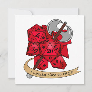 Barbarian Dice Design Invitation