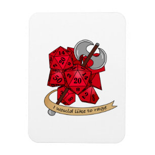 Barbarian Dice Design Magnet