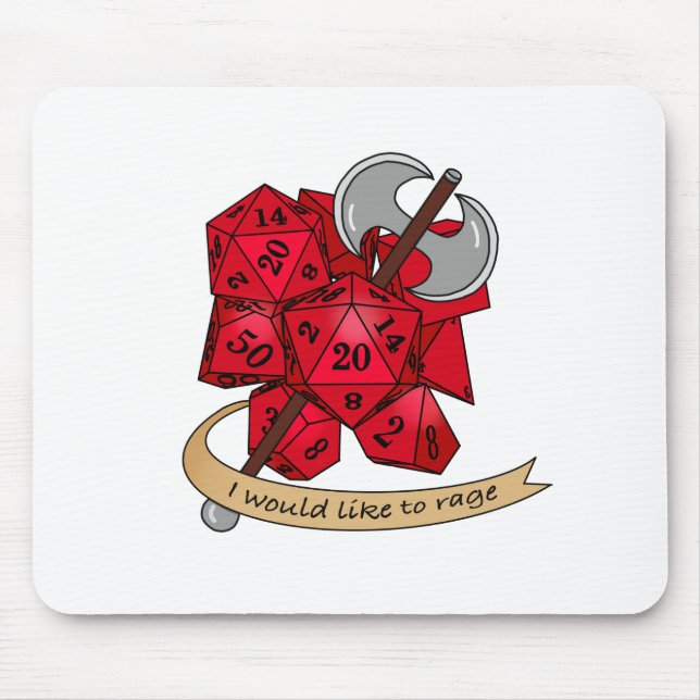 Barbarian Dice Design Mouse Pad (Front)