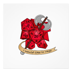 Barbarian Dice Design Photo Print