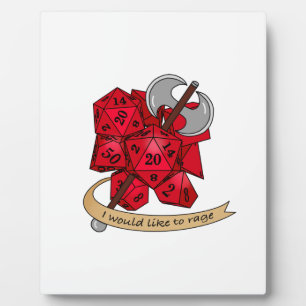 Barbarian Dice Design Plaque