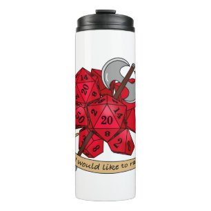 Barbarian Dice Design Thermal Tumbler