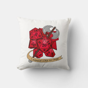 Barbarian Dice Design Throw Pillow