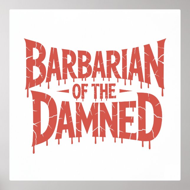 Barbarian of the Damned Gothic Horror Foil Prints (Front)