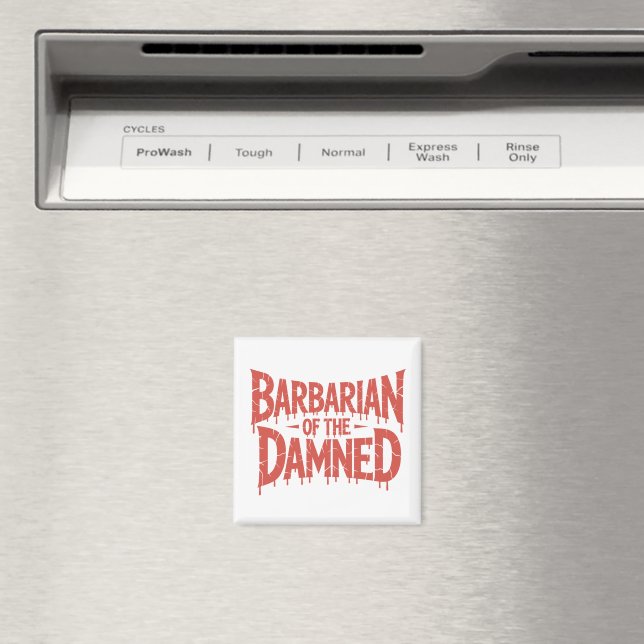 Barbarian of the Damned Gothic Horror Magnet (In Situ (Dishwasher))