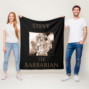 Barbarian Warrior Personalized Fleece Blanket
