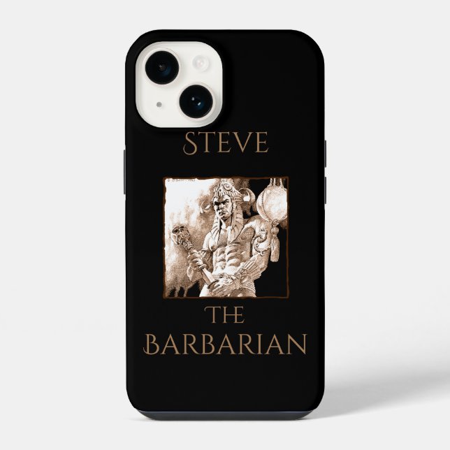 Barbarian Warrior Personalized  iPhone Case (Back)