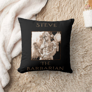Barbarian Warrior Personalized Throw Pillow