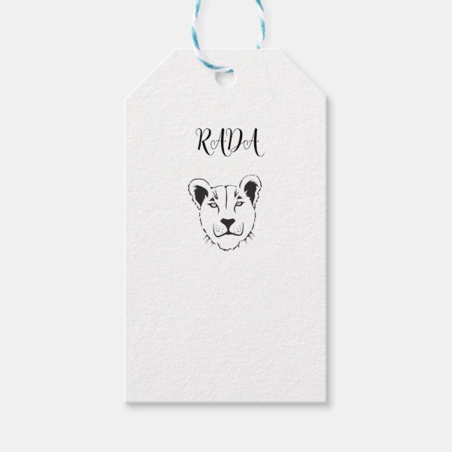 Barbary Lioness Gift Tag (Front)