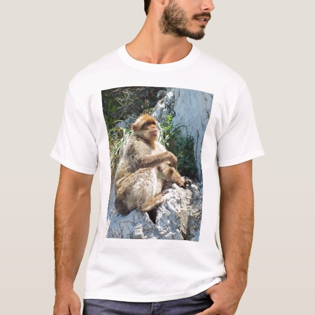 Barbary macaque monkey T-Shirt (Front)