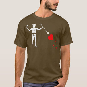 Barbary States Pirate Blackbeards Flag Blackbeard  T-Shirt