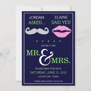 Barbe Moderne Lèvres M. & Mme. Save the Date