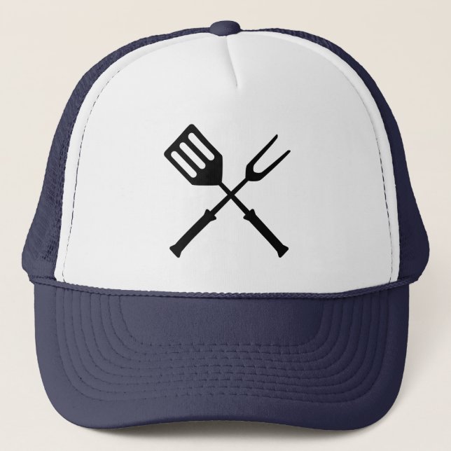 Barbecue Barbeque BBQ Grill Food  Trucker Hat (Front)