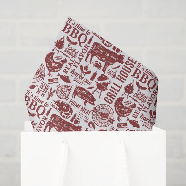 Barbecue BBQ Decoupage Tissue Paper, Grilling Paper (Gift Bag)