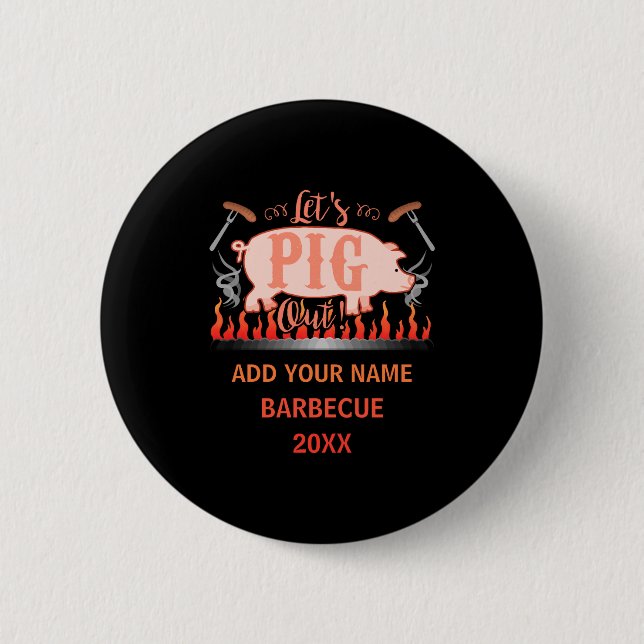 Barbecue Bbq Funny G Grill Competition  2 Inch Round Button (Front)