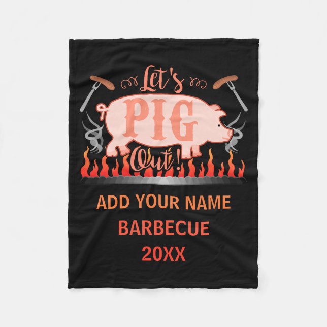 Barbecue Bbq Funny G Grill Competition  Fleece Blanket (Front)