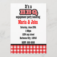 Barbecue BBQ Gingham Summer Country Party