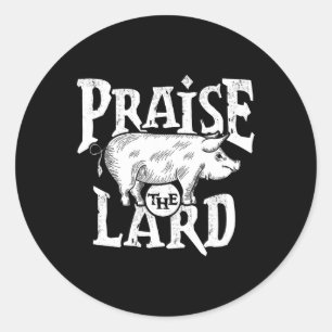 Barbecue Bbq Grill Pig Meat Pork Quote Classic Round Sticker