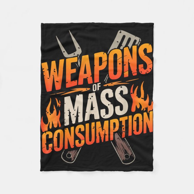 Barbecue bbq joke grill pit master chef smoker dad fleece blanket (Front)
