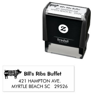 Barbecue Business Pig Chart Self-inking Stamp