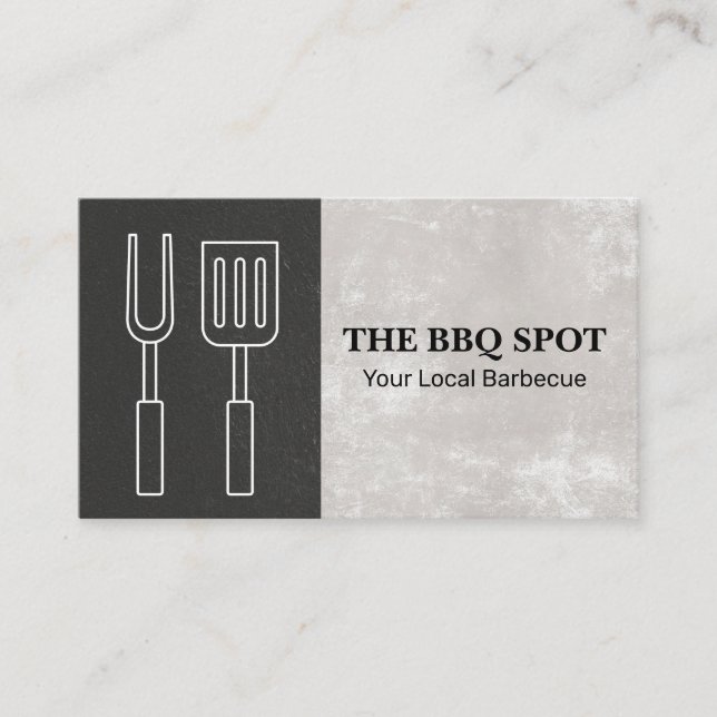 Barbecue | Chef | Carte de visite du propriétaire  (Devant)