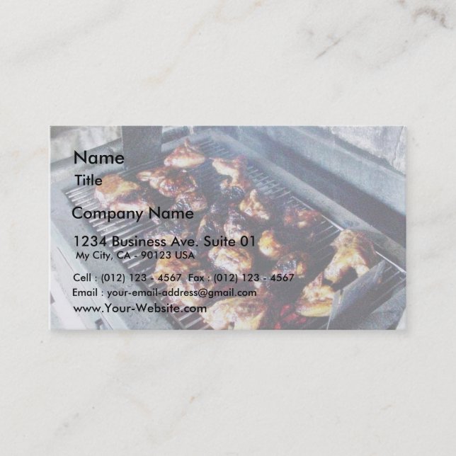 Barbecue Chicken Business Card (Front)