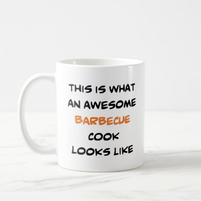 barbecue cook, awesome coffee mug (Left)