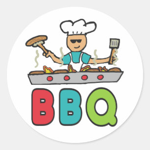 Barbecue Cookout BBQ Classic Round Sticker