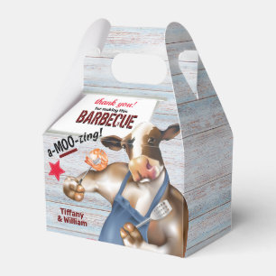 Barbecue Cookout Cow Grilling Shrimp Favor Box