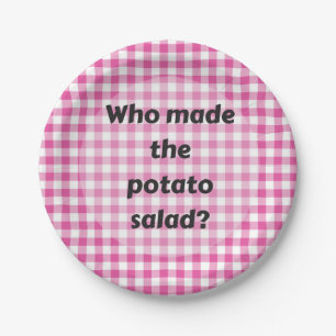 Barbecue Cookout Party Paper Plate Potato Salad