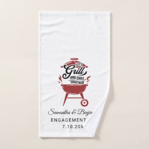 Barbecue de fête de fiançailles pour couples
