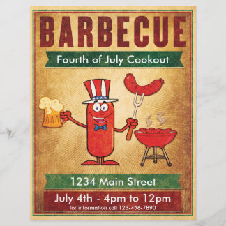 Barbecue Fourth of July Cookout Flyer